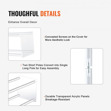 Conjunto de 2 bancos quadrados para flores 20 x 20 x 80 cm Suporte para flores Mesa lateral acrílica Coluna de flores moderna