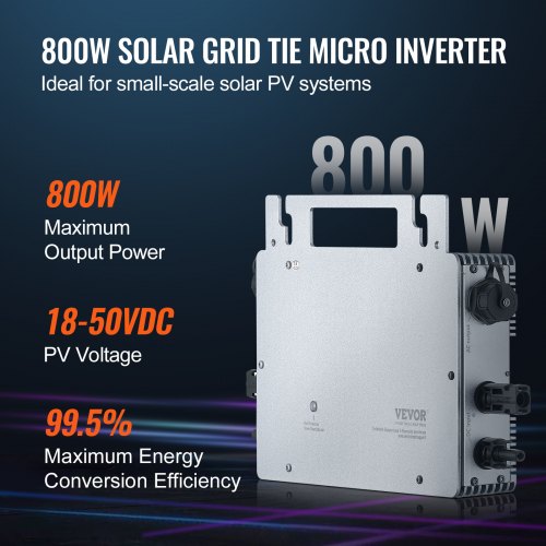 Micro-Inversor Solar  800W IP67 para Instalação em Ambientes Externos