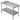 Mesa comercial de aço inoxidável 122 x 61 x 86 cm, mesa de trabalho de duas camadas em aço inoxidável, mesa de corte, capacidade de carga gastro 150 k