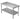 Mesa comercial de aço inoxidável 122 x 76 x 86 cm, mesa de trabalho de duas camadas em aço inoxidável
