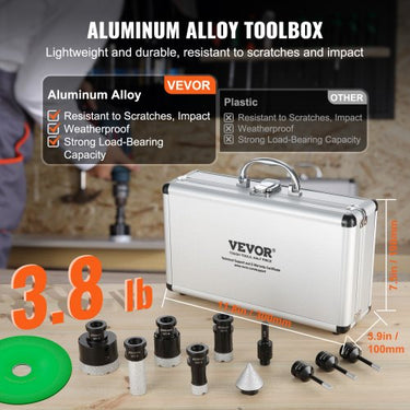 Conjunto de Brocas de Núcleo de Diamante  7 Peças para Uso Versátil