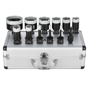 Conjunto Completo de Brocas de Diamante  11 Peças para Perfurações Versáteis