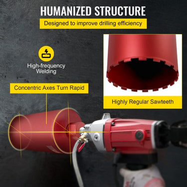 Broca de Núcleo de Diamante  com 10 Polegadas para Uso em Concreto