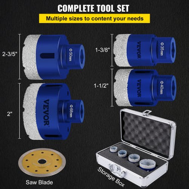 Conjunto de Coroas Diamantadas , 35-68mm, 4 Peças