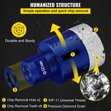 Conjunto de Coroas Diamantadas , 35-68mm, 4 Peças