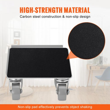 Conjunto de 4 Rodas de Transporte , 227kg, Aço Carbono