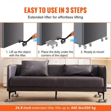 Conjunto de 4 Rodas de Transporte , 227kg, Aço Carbono