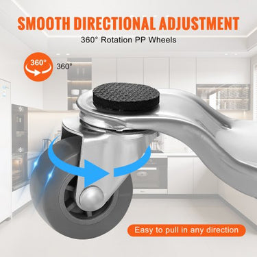 Conjunto de 4 Rodas de Transporte Triangulares , 113.4kg, Aço Carbono