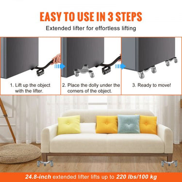 Conjunto de 4 Rodas de Transporte Triangulares , 113.4kg, Aço Carbono