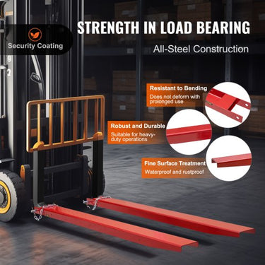 Conjunto de 2 extensões de garfo Extensão de dente de 2090 mm Dentes de garfo com capacidade de carga de 1.815 toneladas Q235