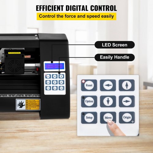 Plotter de corte de vinil Cortador de filme de 375 mm, tensão AC 85-264 V, plotter hobby semiautomático com função de recorte ±0,004 polegada / ±0,01