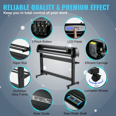Plotter de corte Máquina plotter de largura de corte de 1350 mm, cortador de filme de 10 - 800 mm / s, plotter de corte de filme de 3 lâminas