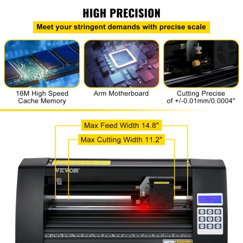 Plotter de corte de vinil 375 mm, cortador de filme Largura máxima de corte 285 mm, máquina plotadora Software Signmaster