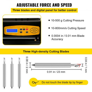 Máquina de corte de vinil plotter de corte 720 mm Suporte de chão SignMaster, máquina plotter velocidade de corte 10-800 mm/s, força de corte 10-500 g