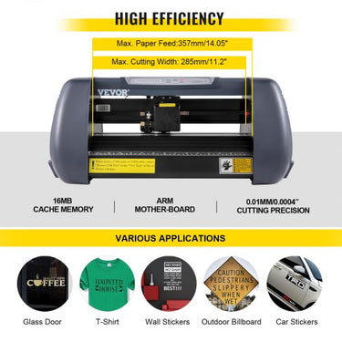 Plotter de corte de vinil Alimentação de papel de 375 mm, conjunto de corte de vinil para impressora plotter de folha