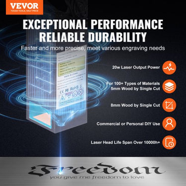 Máquina de gravação a laser Dispositivo de gravação de 20W 40x40cm área de trabalho gravação a laser 455±5 nm laser de luz azul 10.000 mm/min