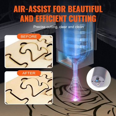 Máquina de gravação a laser Dispositivo de gravação de 20W 40x40cm área de trabalho gravação a laser 455±5 nm laser de luz azul 10.000 mm/min