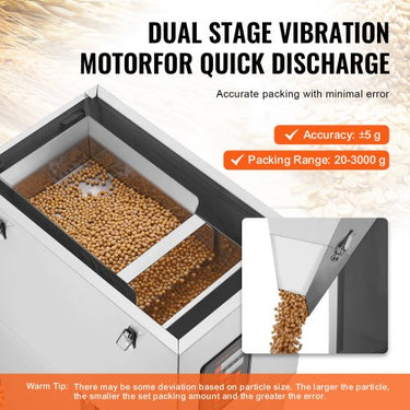 Máquina de Enchimento e Pesagem Automática  para Grãos, 20-3000g