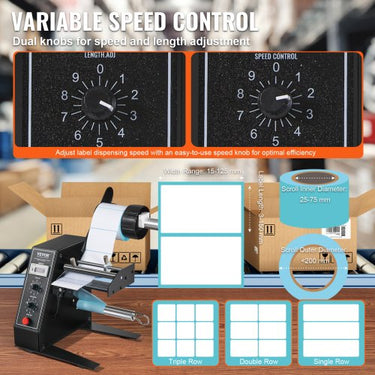 Dispensador Automático de Etiquetas , 15-125mm de Largura
