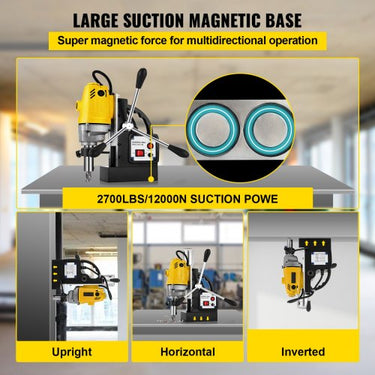 Broqueadora Magnética MD40 com 6 Brocas HSS e Potência de 1100W