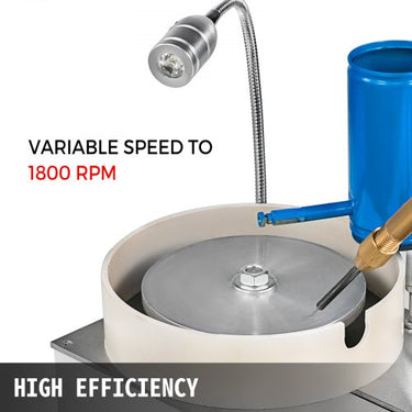 Máquina Profissional de Lapidar Pedras 120W - 1800rpm com Polidor de Ângulo Ajustável