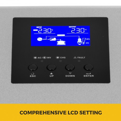 Conversor Solar Off-Grid  3kVA com Controle MPPT e Display LCD