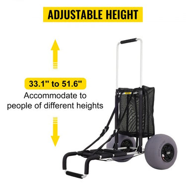 Carrinho de Praia , Dobrável, Ajustável, 75 kg de Capacidade