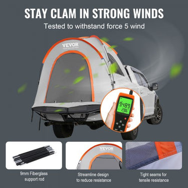 Tenda de teto Barraca de caminhão 160 x 165 x 170 cm, barraca de camada dupla ao ar livre Barraca de caminhonete Barraca de cama de caminhão