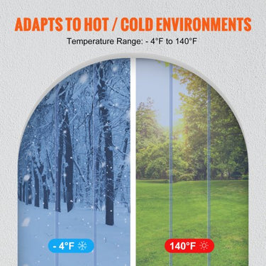 Cortina de PVC , 244x244cm, Transparente, para Portas até 244cm