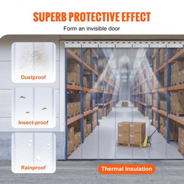 Cortina de PVC , 107x213.4cm, Transparente, Inclui Kit de Instalação
