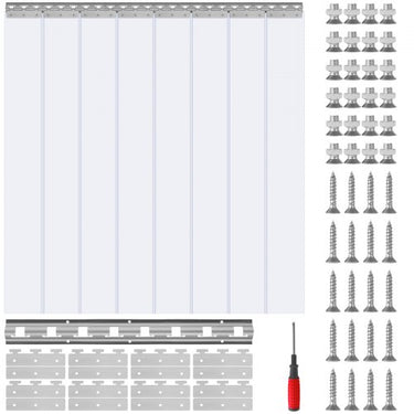 Cortina PVC Transparente , 122x213.4cm, Inclui Kit Instalação