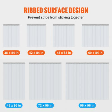 Cortina de PVC , 97x213.4cm, Transparente, para Portas até 76cm