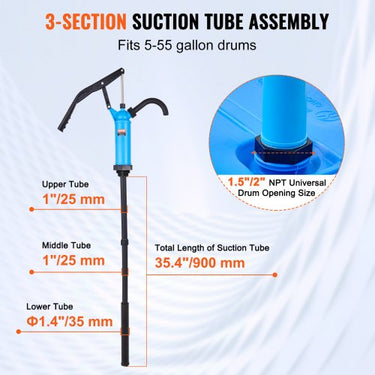 Bomba de barril de ação de alavanca , barris de 5-55 galões 18,9-208L