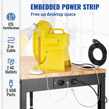 Bancada de Trabalho Ajustável , 135x46x97cm, Capacidade 2000lbs
