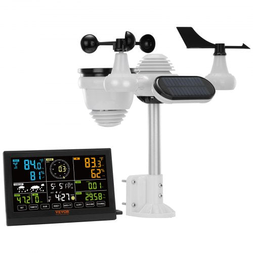 Estação Meteorológica Sem Fio  7-em-1 com Sensor Externo e Display Colorido