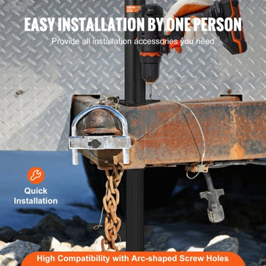 Trailer Jack A-Frame Bolt On Trailer Jack 2.000 lb com altura ajustável