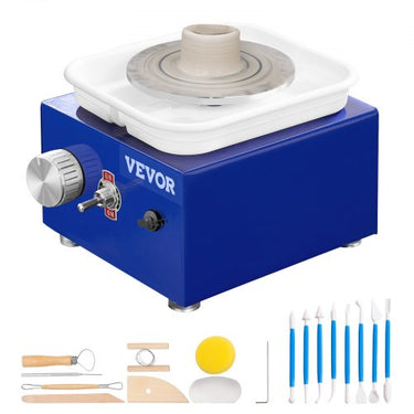 Máquina de roda de cerâmica 30W, máquina de roda de cerâmica elétrica azul 10cm 300rpm Máquina de roda de cerâmica