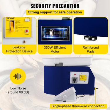 Roda de cerâmica 350W, máquina de roda de cerâmica 220V, roda de cerâmica elétrica 28cm