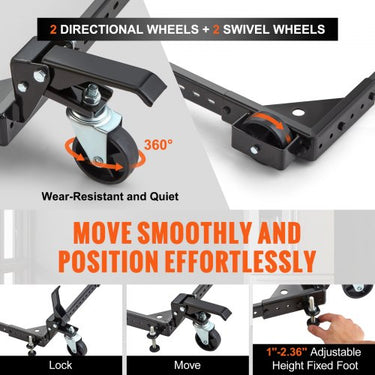 Base Móvel , 226.8kg, Ajustável, com Rodas