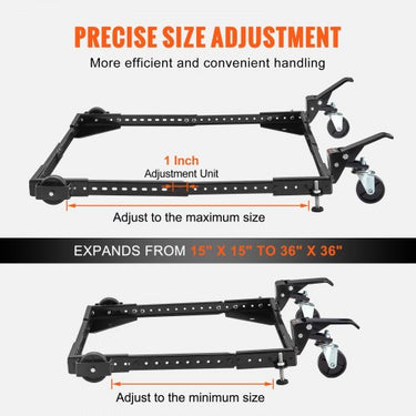 Base Móvel , 317.5kg, Ajustável, com Rodas