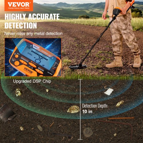 Metal Detector , Kit Adulto, 7 Modos, Inclui Acessórios