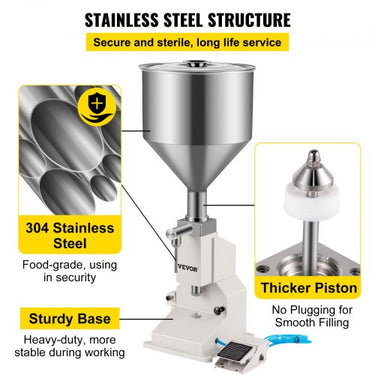 Máquina de Enchimento Pneumática  A02, 5-50ml, para Cremes e Cosméticos