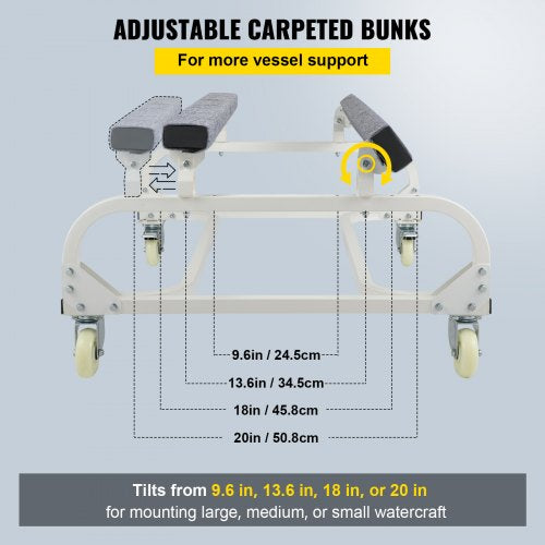 Watercraft PWC Dolly Jet Ski Stand Carrinho de armazenamento com capacidade de 1000 LBS Trailer