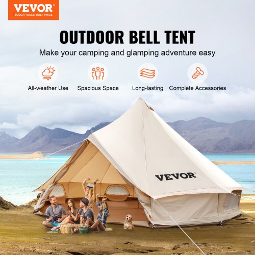 Tenda Yurta  5m, Capacidade para Camping, Material Resistente