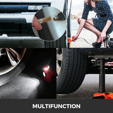 Bomba Hidráulica Elétrica Portátil 12V - Chave e Kit de Inflação 6600 LBS