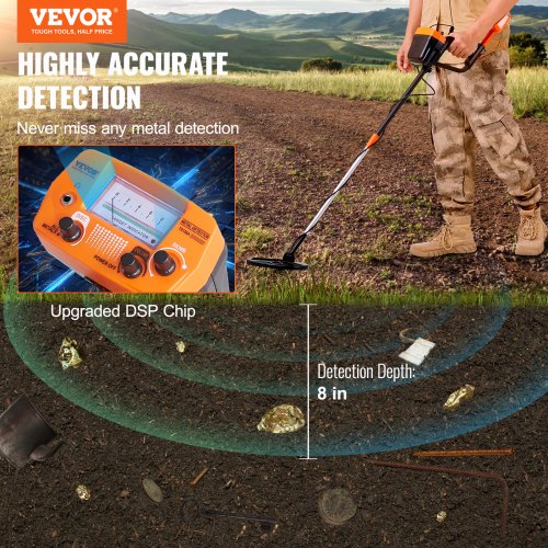 Metal Detector , Kit Adulto, 2 Modos, Inclui Acessórios