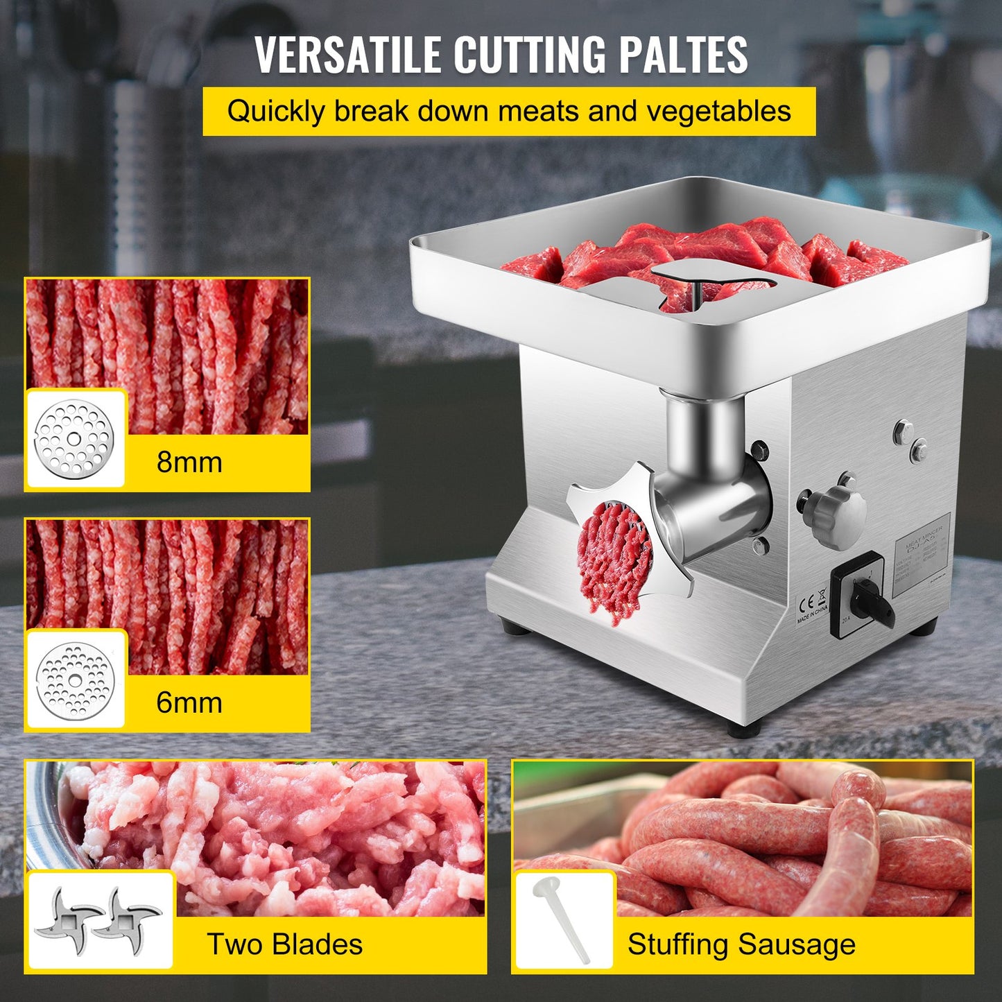 moedor picador de carne profissional 250 kg/H novos