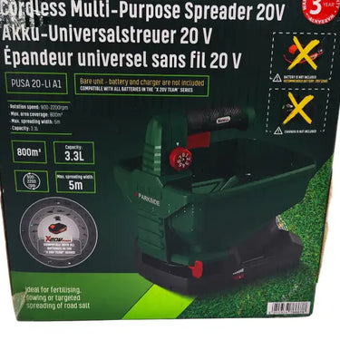 Espalhador De Sementes Universal Sem Fio Parkside® 20V »Pusa 20-Li A1« Bateria E Carregador B-Ware