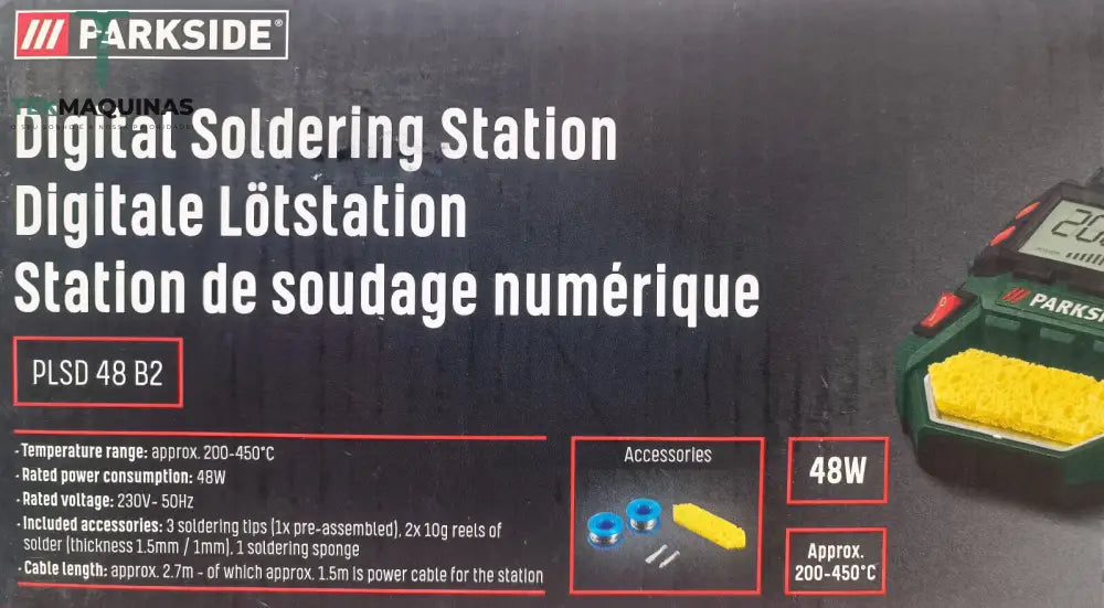 Estação De Solda Digital Parkside Plsd 48 B2 200450° C