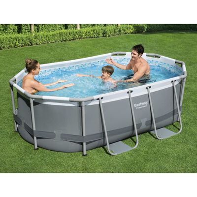 Piscina acima do solo oval Power Steel 305x200x84 cm